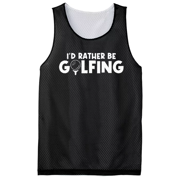 Id Rather Be Golfing Vintage Gift For Golf Lovers Golfers Mesh Reversible Basketball Jersey Tank