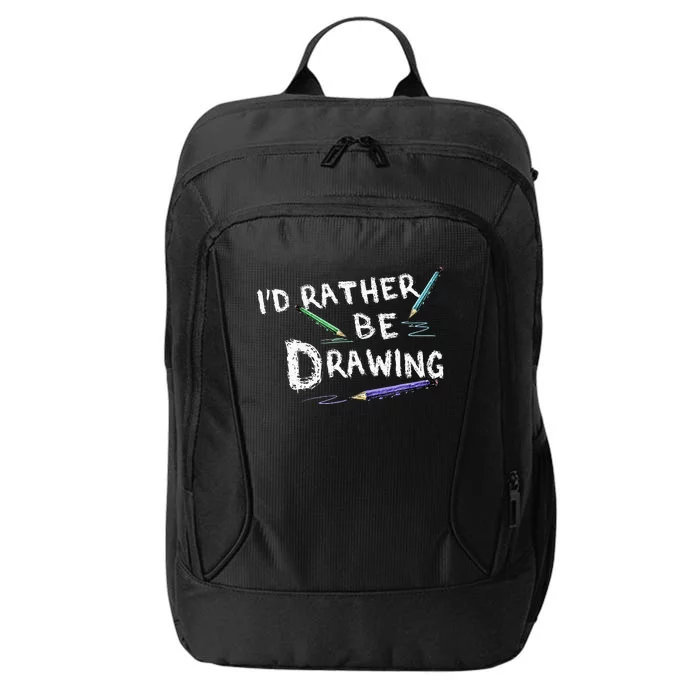 ID Rather Be Drawing Draw Sketch Pencil Artist Lovers City Backpack