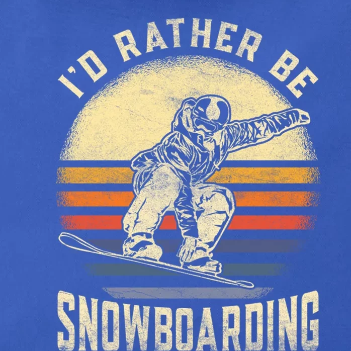 Id Rather Be Snowboarding Vintage For Snowboarder Boarding Gift Zip Tote Bag