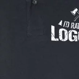 Id Rather Be Logging Lumberjack Logger Softstyle Adult Sport Polo