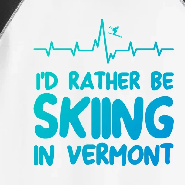 Id Rather Be Skiing In Vermont Skiing Gift Toddler Fine Jersey T-Shirt