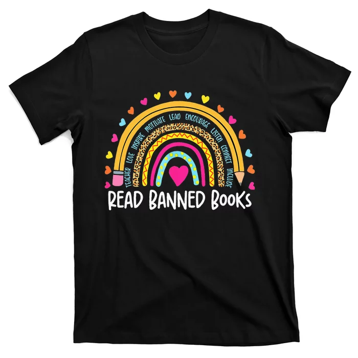 I Read Banned Books Rainbow Readers Reading Gift T-Shirt