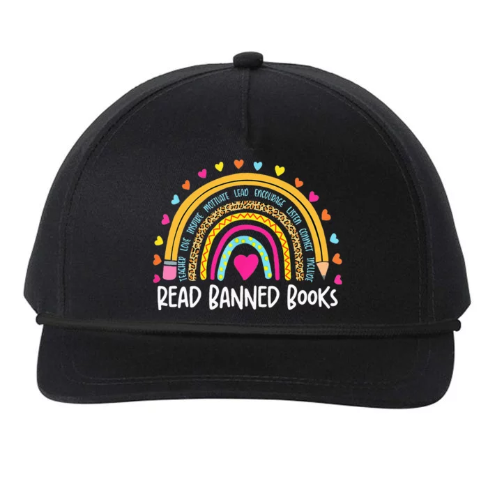 I Read Banned Books Rainbow Readers Reading Gift Snapback Five-Panel Rope Hat