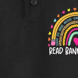 I Read Banned Books Rainbow Readers Reading Gift Dry Zone Grid Performance Polo