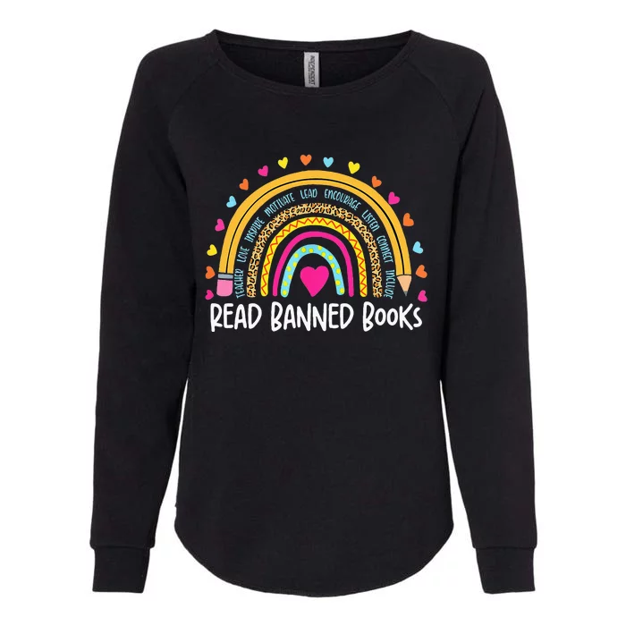 I Read Banned Books Rainbow Readers Reading Gift Womens California Wash Sweatshirt