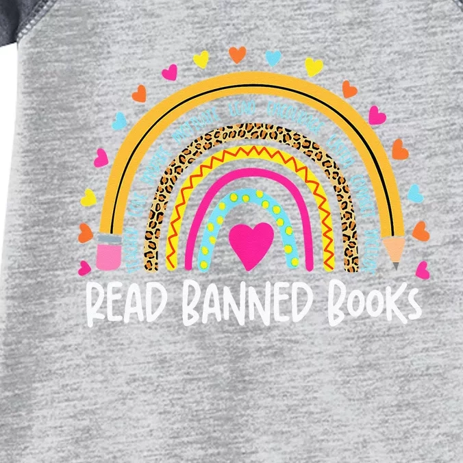 I Read Banned Books Rainbow Readers Reading Gift Infant Baby Jersey Bodysuit