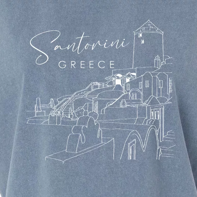 ID Rather Be In Santorini Greece Greek Islands Garment-Dyed Women's Muscle Tee