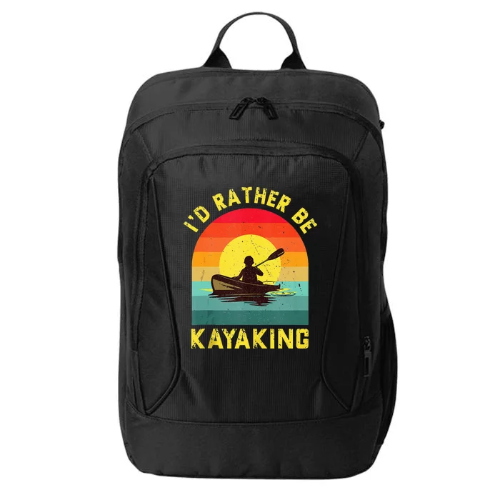 Id Rather Be Kayaking Vintage Distressed Kayak Lover Gift City Backpack