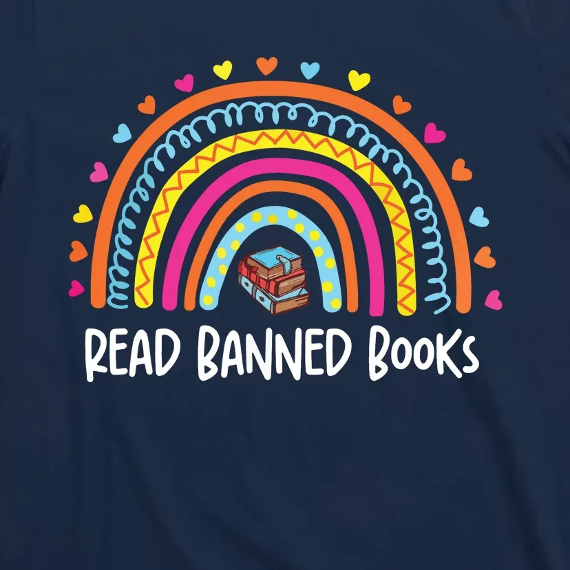 I Read Banned Books Rainbow Readers Reading Gift T-Shirt