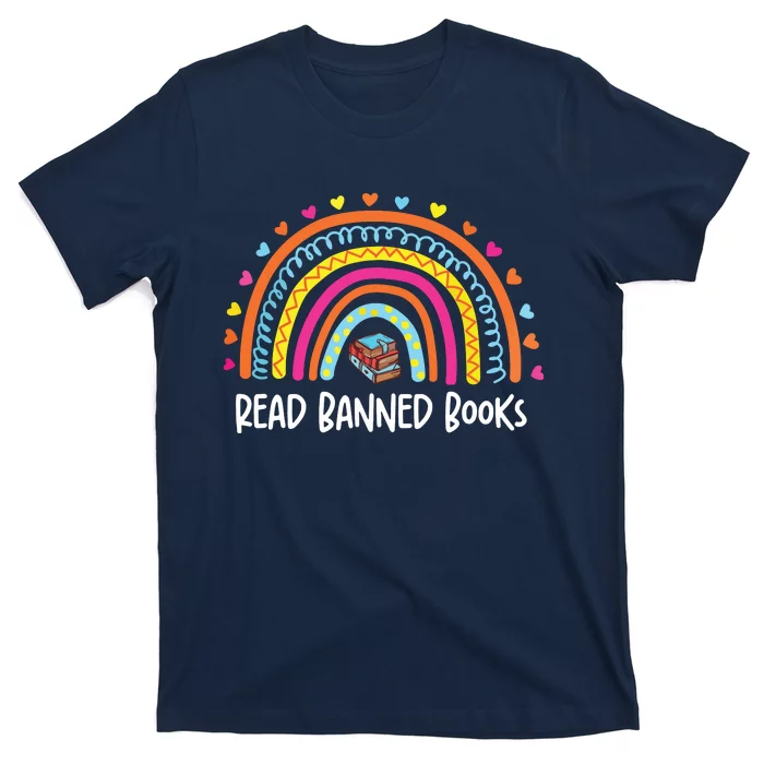 I Read Banned Books Rainbow Readers Reading Gift T-Shirt