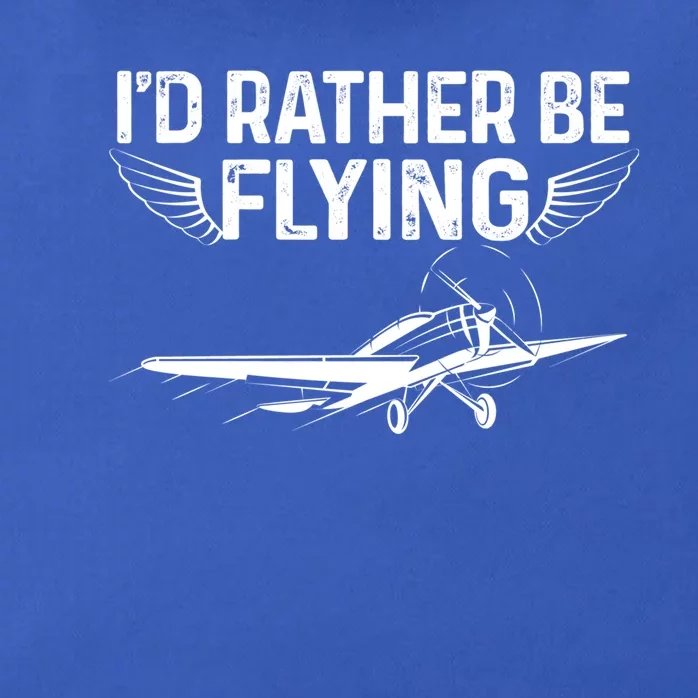 Id Rather Be Flying Legendary Funny Airplane Pilot Tee Gift Zip Tote Bag