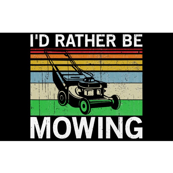 Id Rather Be Mowing Lawn Mowing Bumper Sticker