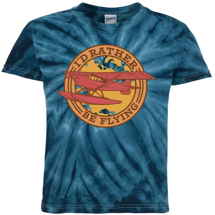 I'd Rather Be Flying Kids Tie-Dye T-Shirt