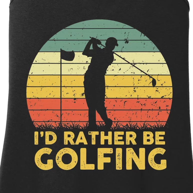 I’d Rather Be Golfing Golf Quotes Sayings Ladies Essential Tank