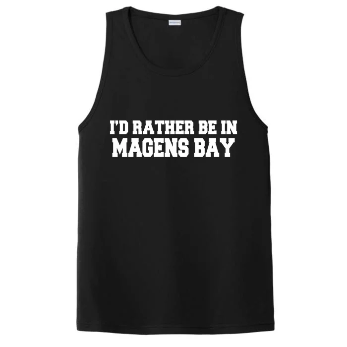 Id Rather Be In Magens Bay Saint Thomas Usvi Vacation Travel Gift Performance Tank