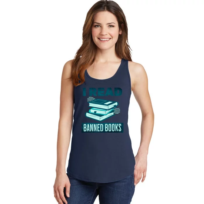 I Read Banned Books Politically Incorrect Anti Censorship Ladies Essential Tank