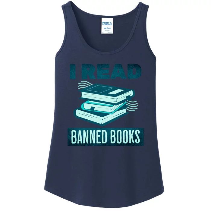 I Read Banned Books Politically Incorrect Anti Censorship Ladies Essential Tank