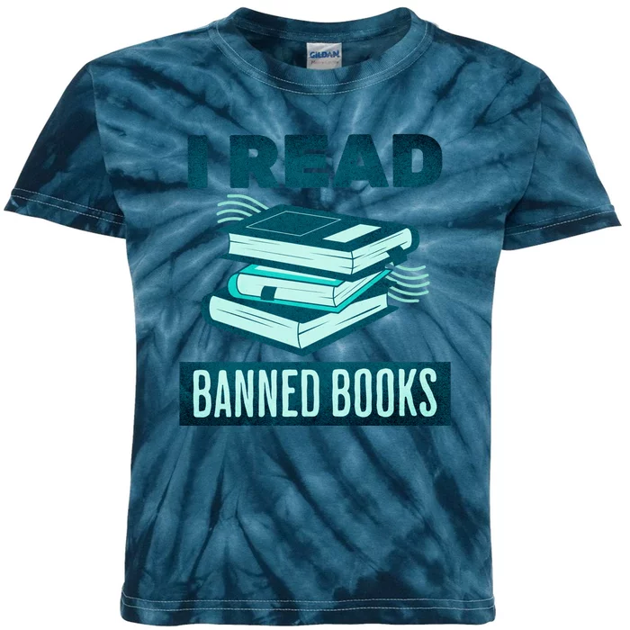 I Read Banned Books Politically Incorrect Anti Censorship Kids Tie-Dye T-Shirt