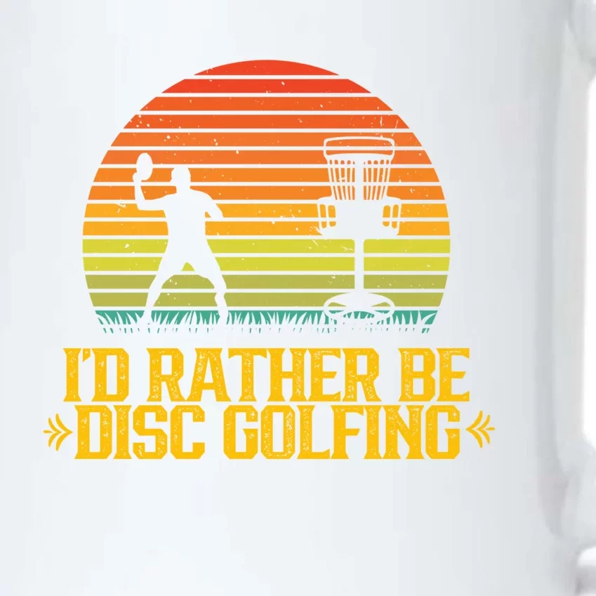 Id Rather Be Disc Golfing Discs Golfer Disc Golf Hobby Gift Black Color Changing Mug