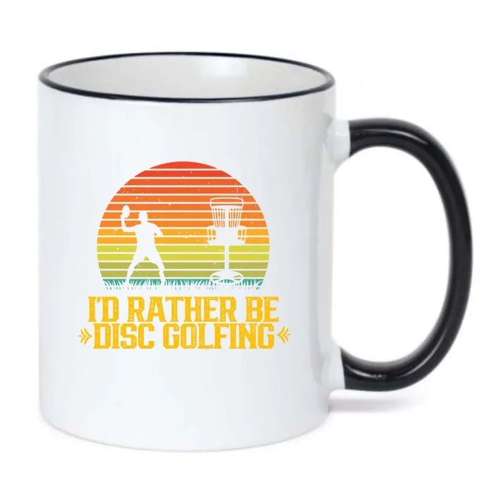 Id Rather Be Disc Golfing Discs Golfer Disc Golf Hobby Gift Black Color Changing Mug