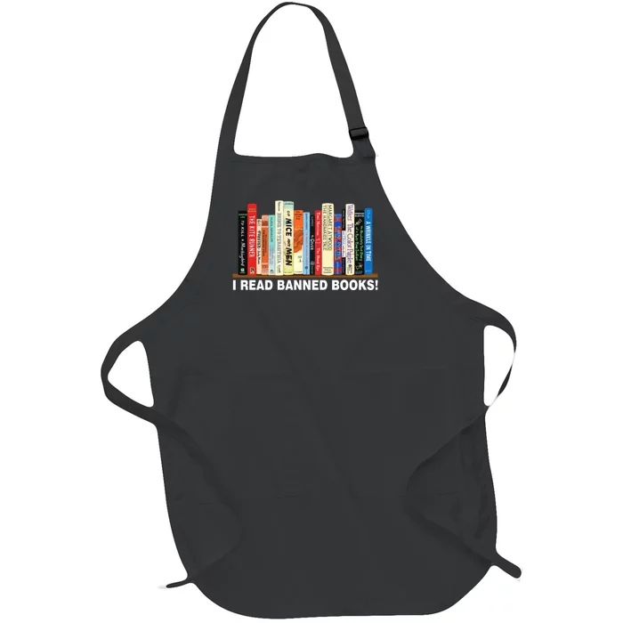 I Read Banned Books Full-Length Apron With Pocket