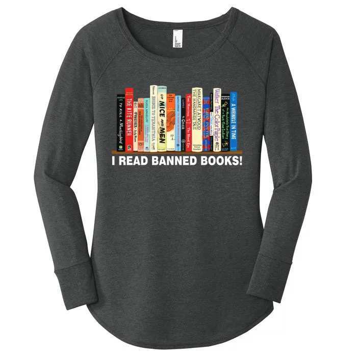 I Read Banned Books Women's Perfect Tri Tunic Long Sleeve Shirt