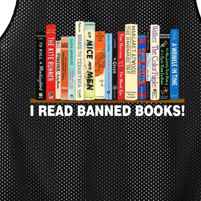 I Read Banned Books Mesh Reversible Basketball Jersey Tank