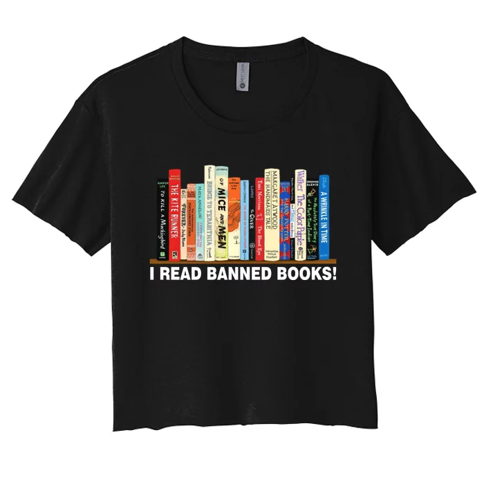 I Read Banned Books Women's Crop Top Tee