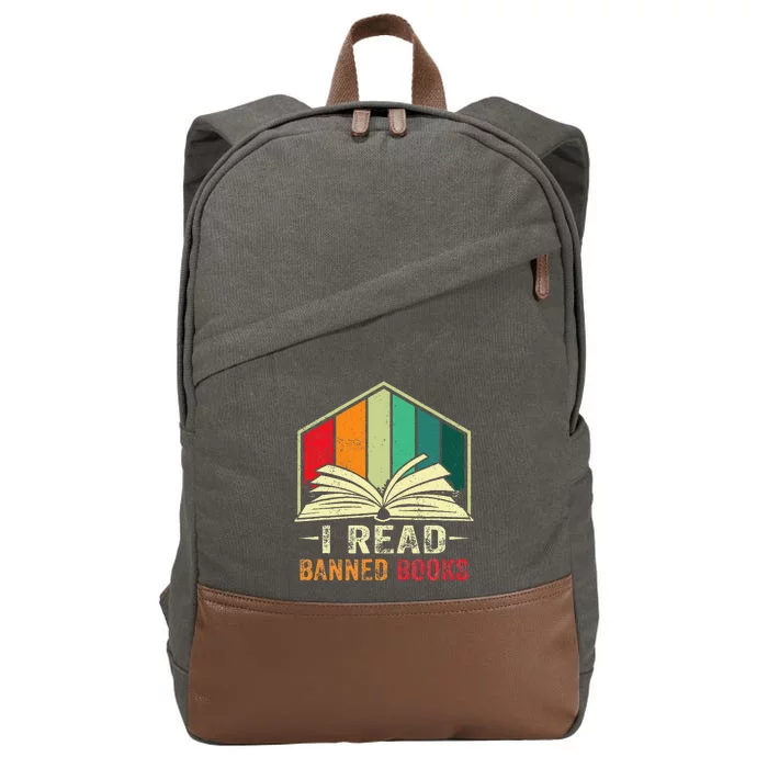 I Read Banned Books Week Librarian Freedom Reader Nerd Cotton Canvas Backpack