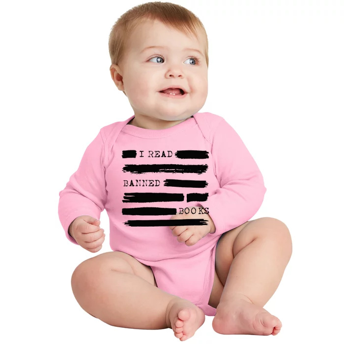 I Read Banned Books Banned Books Week Gift Librarian Teacher Baby Long Sleeve Bodysuit