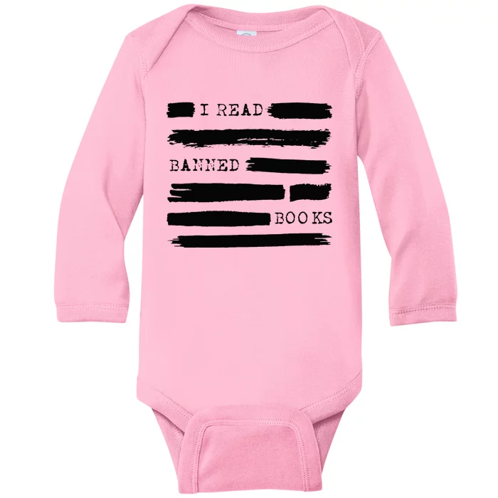 I Read Banned Books Banned Books Week Gift Librarian Teacher Baby Long Sleeve Bodysuit