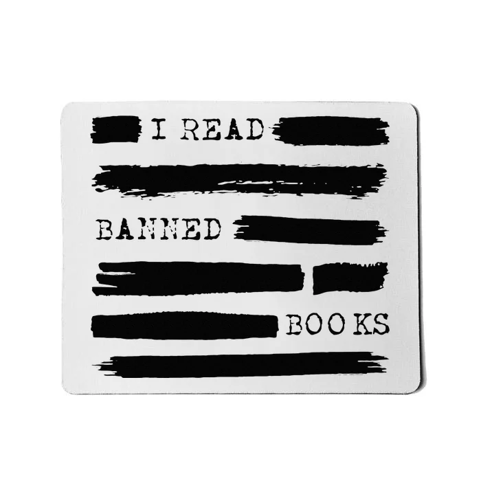 I Read Banned Books Banned Books Week Gift Librarian Teacher Mousepad