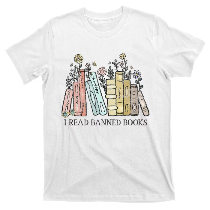 I Read Banned Books Lovers Funny Book Readers T-Shirt