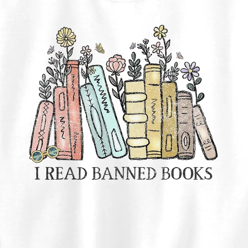 I Read Banned Books Lovers Funny Book Readers Kids Sweatshirt