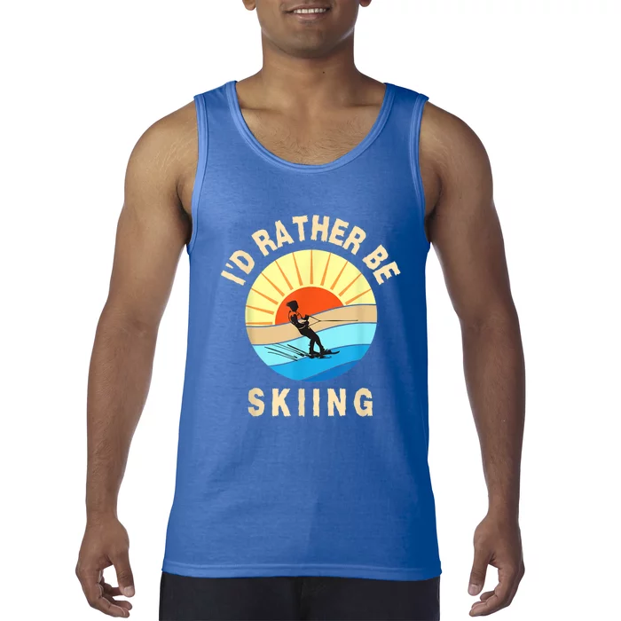 Id Rather Be Water Skiing Fun Water Sport Ski Wear Tank Top