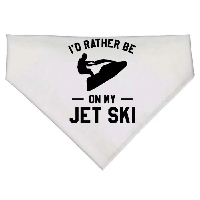 Id Rather Be On My Jet Ski Jet Skiing Gift USA-Made Doggie Bandana