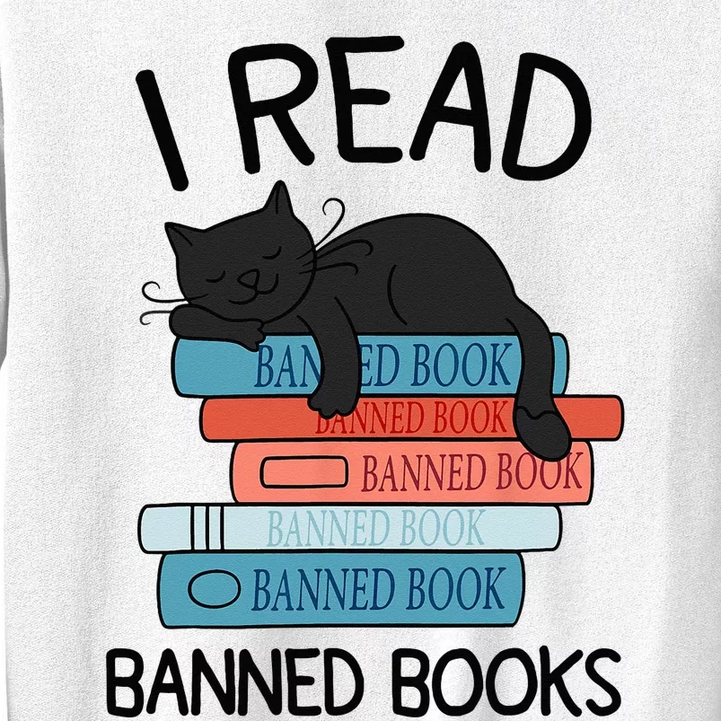 I Read Banned Books Black Cat Reader Librarian Freadom Sweatshirt