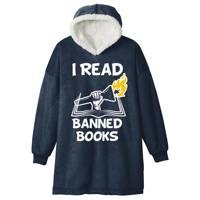 I Read Banned Books Hooded Wearable Blanket