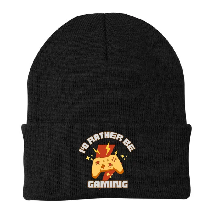 I'd Rather Be Gaming Funny Gaming Knit Cap Winter Beanie