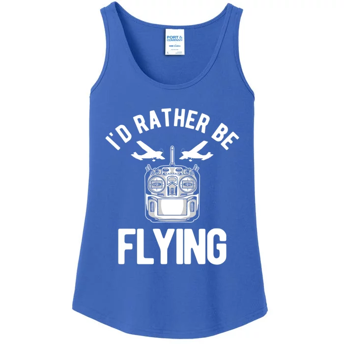 Id Rather Be Flying Rc Plane Meaningful Gift Ladies Essential Tank