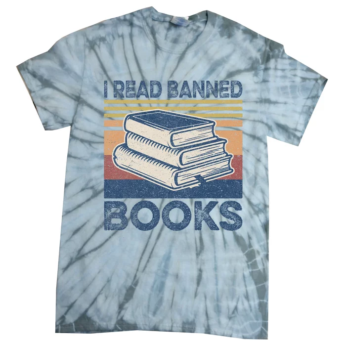 I Read Banned Books Week Librarian Freedom Reader Nerd Tie-Dye T-Shirt