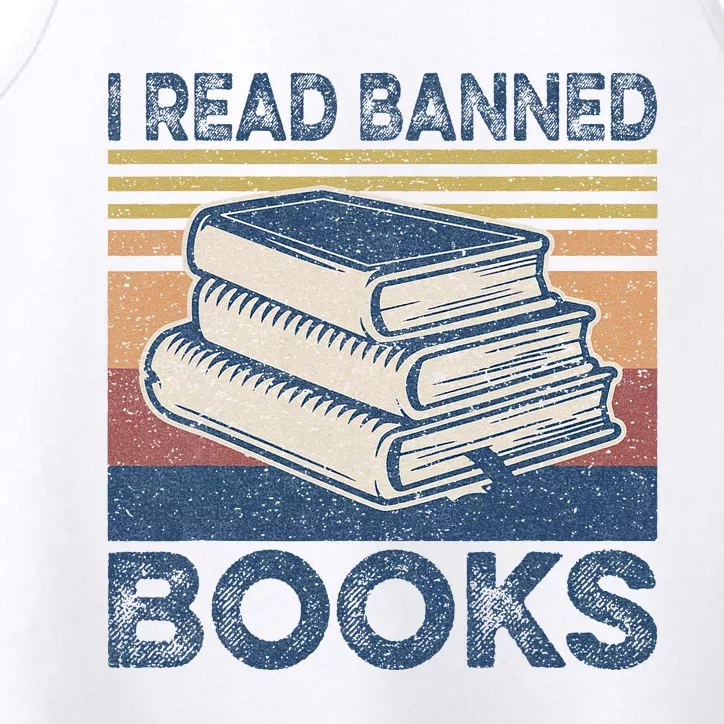 I Read Banned Books Week Librarian Freedom Reader Nerd Performance Tank