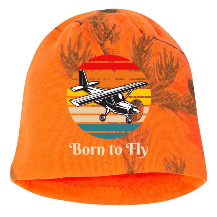 Id Rather Be Flying Single Engine Prop Airplane Born To Fly Gift Kati - Camo Knit Beanie