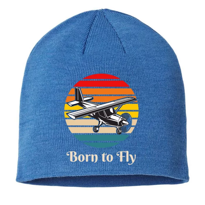 Id Rather Be Flying Single Engine Prop Airplane Born To Fly Gift 8 1/2in Sustainable Knit Beanie