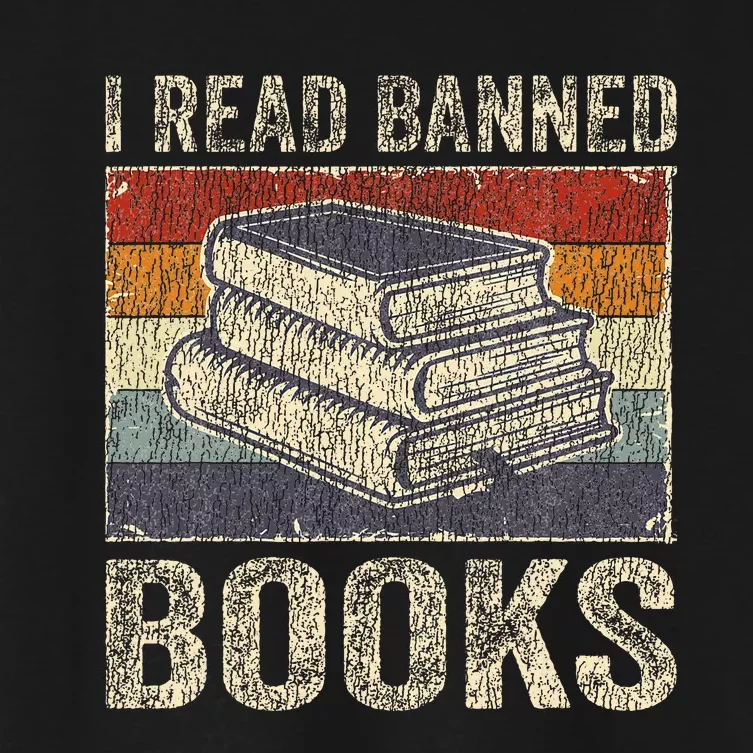 I Read Banned Books Week Librarian Freedom Women's Crop Top Tee