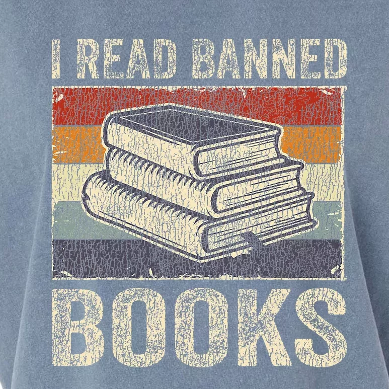 I Read Banned Books Week Librarian Freedom Garment-Dyed Women's Muscle Tee