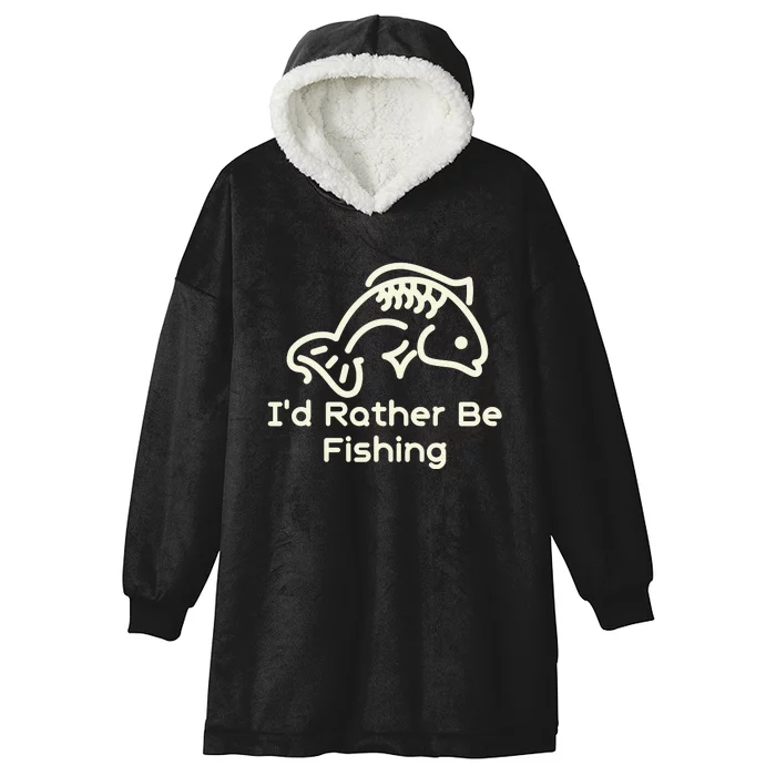 I’D Rather Be Fishing Hooded Wearable Blanket