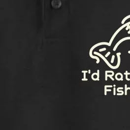 I’D Rather Be Fishing Dry Zone Grid Performance Polo