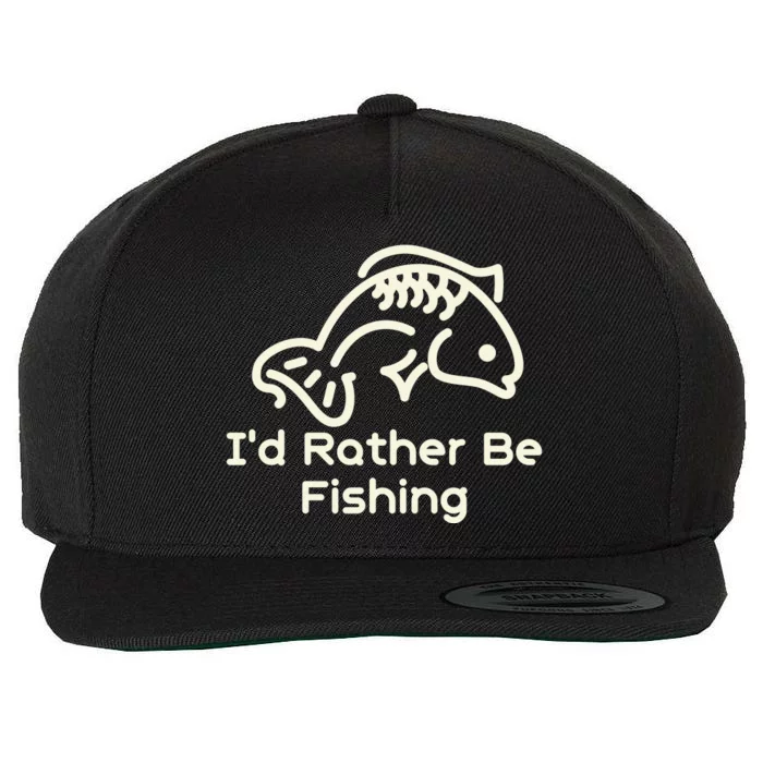 I'd Rather Be Fishing Flat Bill Trucker Hat