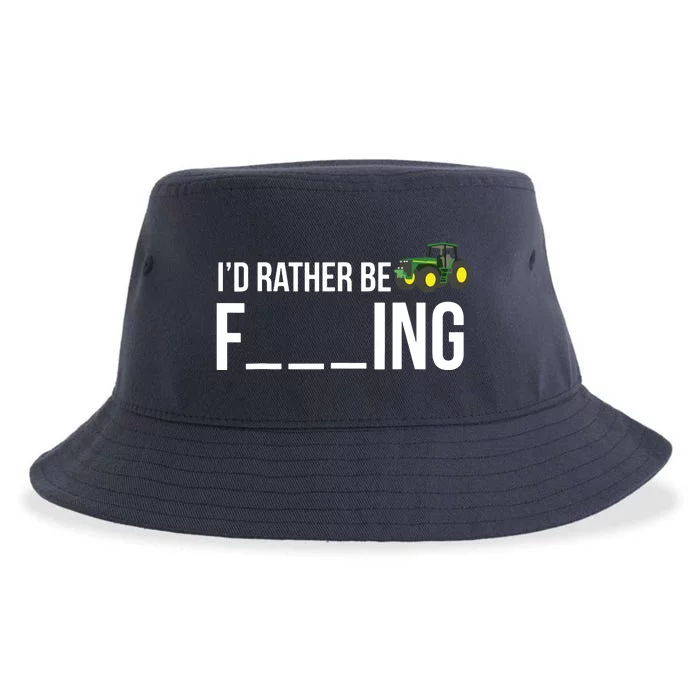 Id Rather Be Farming Funny Farmer Gift Shirts Sustainable Bucket Hat